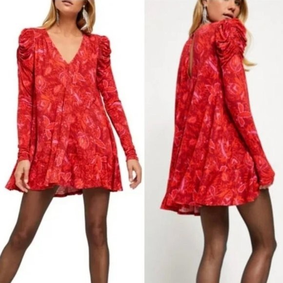 Free People hello lover puff sleeve tunic - Picture 2 of 13